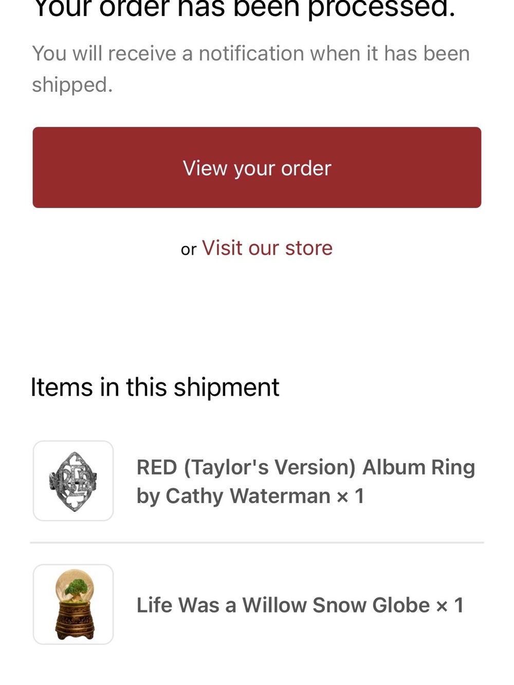 Taylor Swift RED (Taylor Version) Cathy Waterman Album Ring Rare Official Merch - Picture 3 of 3